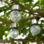 3 Peças de Conjunto de Lâmpadas com Vidro trincado movido a Energia Solar