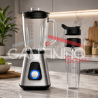 Liquidificador Multiuso 5 em 1 Com 2 Jarras de Vidro + BRINDE Porta Tempero Vertical 16 Potes - COMPRE 1 LEVE 2